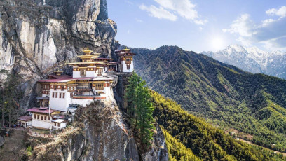 The Tiger’s Nest Temple, or Taktshang Gompa is the most sacred place in the whole of Bhutan. It sits high up on a cliff in the beautiful Paro Valley