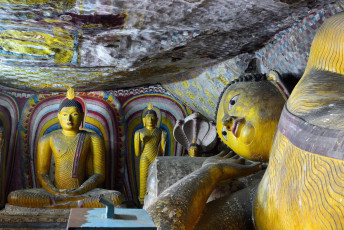 Buddhist complex in Dambulla cave temple. Sri Lanka © rchphoto