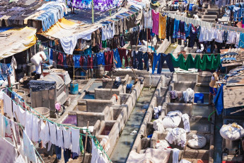 Dhobi Ghat is a popular outdoor laundromat in Mumbai, India - © saiko3p / Shutterstock