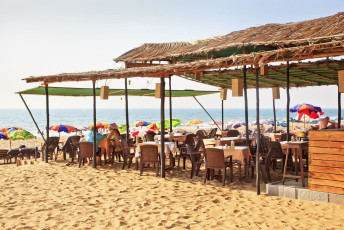A beach shack on the sands of Goa’s coastline, doubtlessly India’s most popular tourist destination.