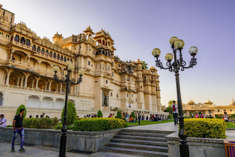 The City Palace in Udaipur is a unique complex which consist of numerous buildings, pavilions, courtyards, temples and gardens, and was constructed over a 400-year period with successive rulers adding their own palaces to the original structure - Photo By  Amit kg