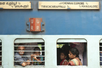 A glimpse of Chennai Egmore train depicting the travel life of passengers of the Indian Railways in Kerala. Indian Railways is the fourth largest rail network in the world. © Idome