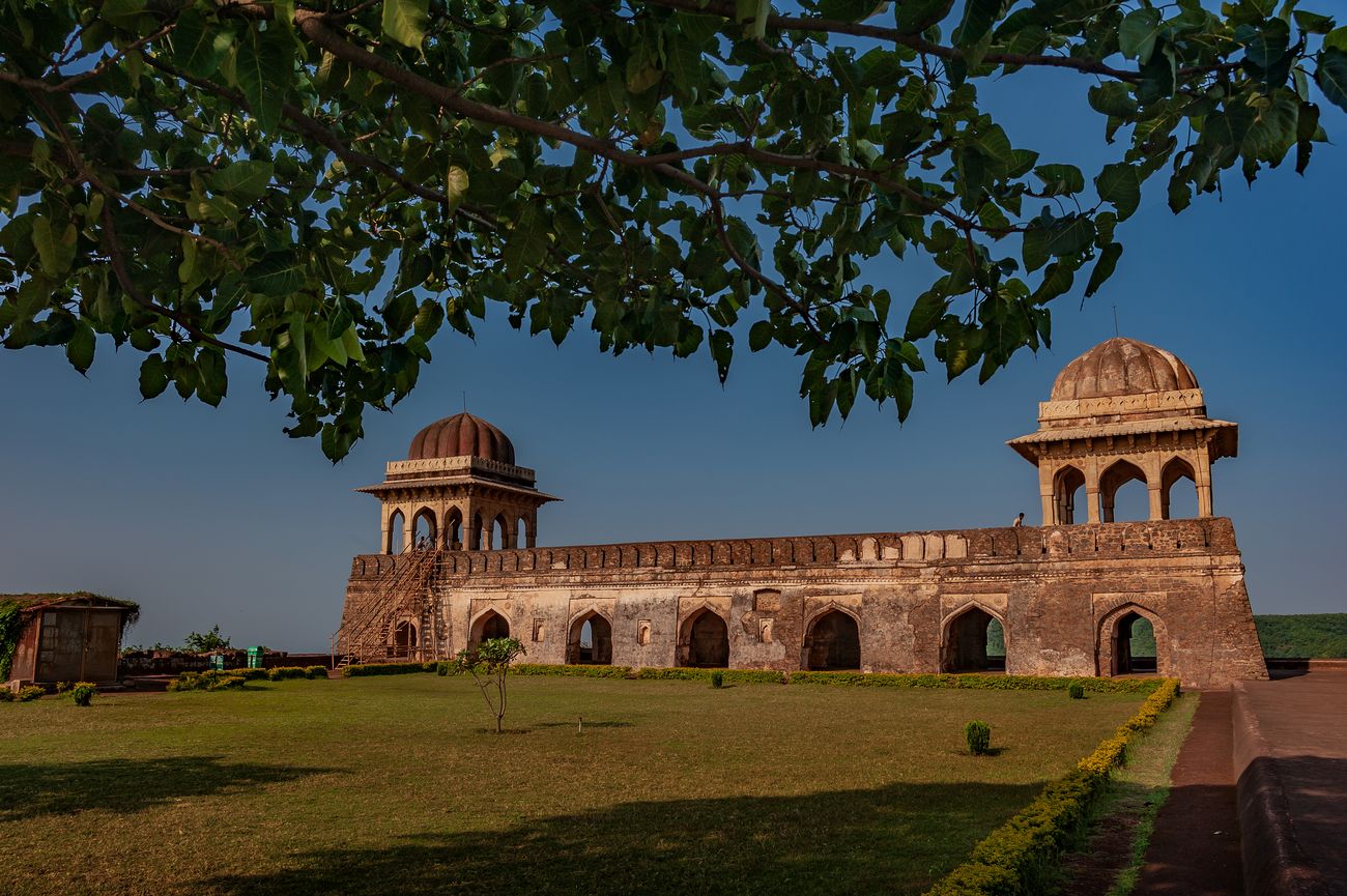 Rani Rupmati dome in Mandu, Madhya Pradesh. Water was lead from Rewa Kund to the palaces of both Baz Bahadur and his queen. Today local women still use the water from this functioning waterway