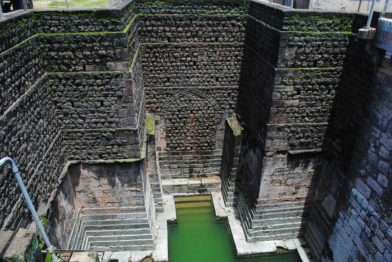 Part of the ancient water management system in Mandu 