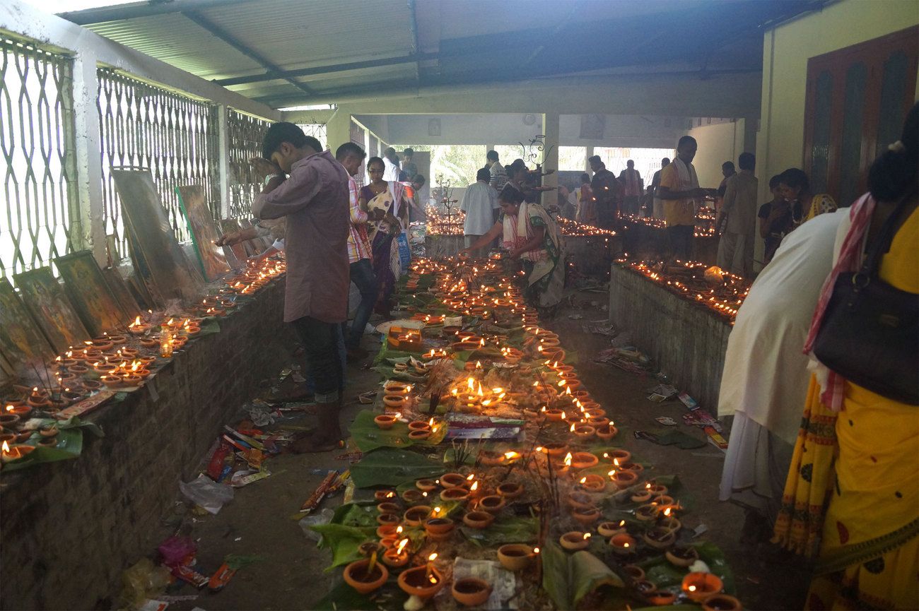 Devotees from all around the country assemble for the Annual Nam-Prasanga (prayer) in Moinapuria, Naamghar near Jorhat, Assam