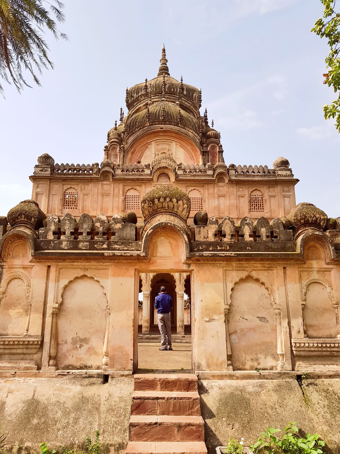 A visitor stands inside the outer rim wall of the Datia Palace in Madhya Pradesh, in awe of the majestic Bundela heritage and the imperial charm that this age-old monument exudes