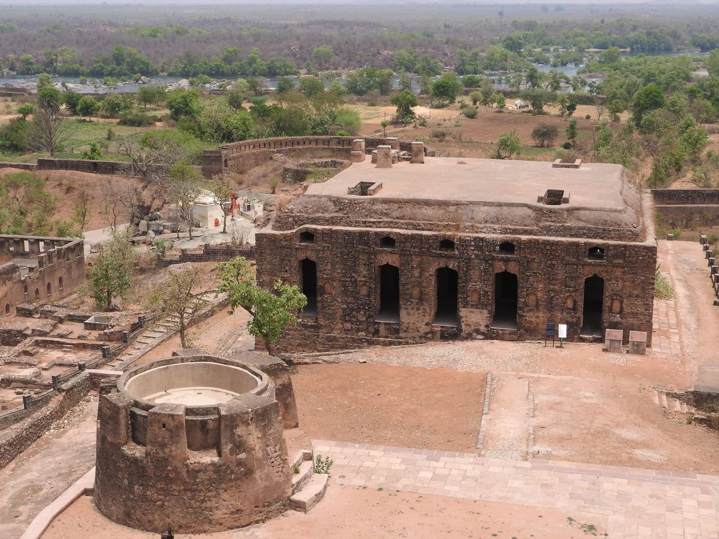 Unth Khana (Camel Stabel) as seen from Jehangir Mahal, Orchha 