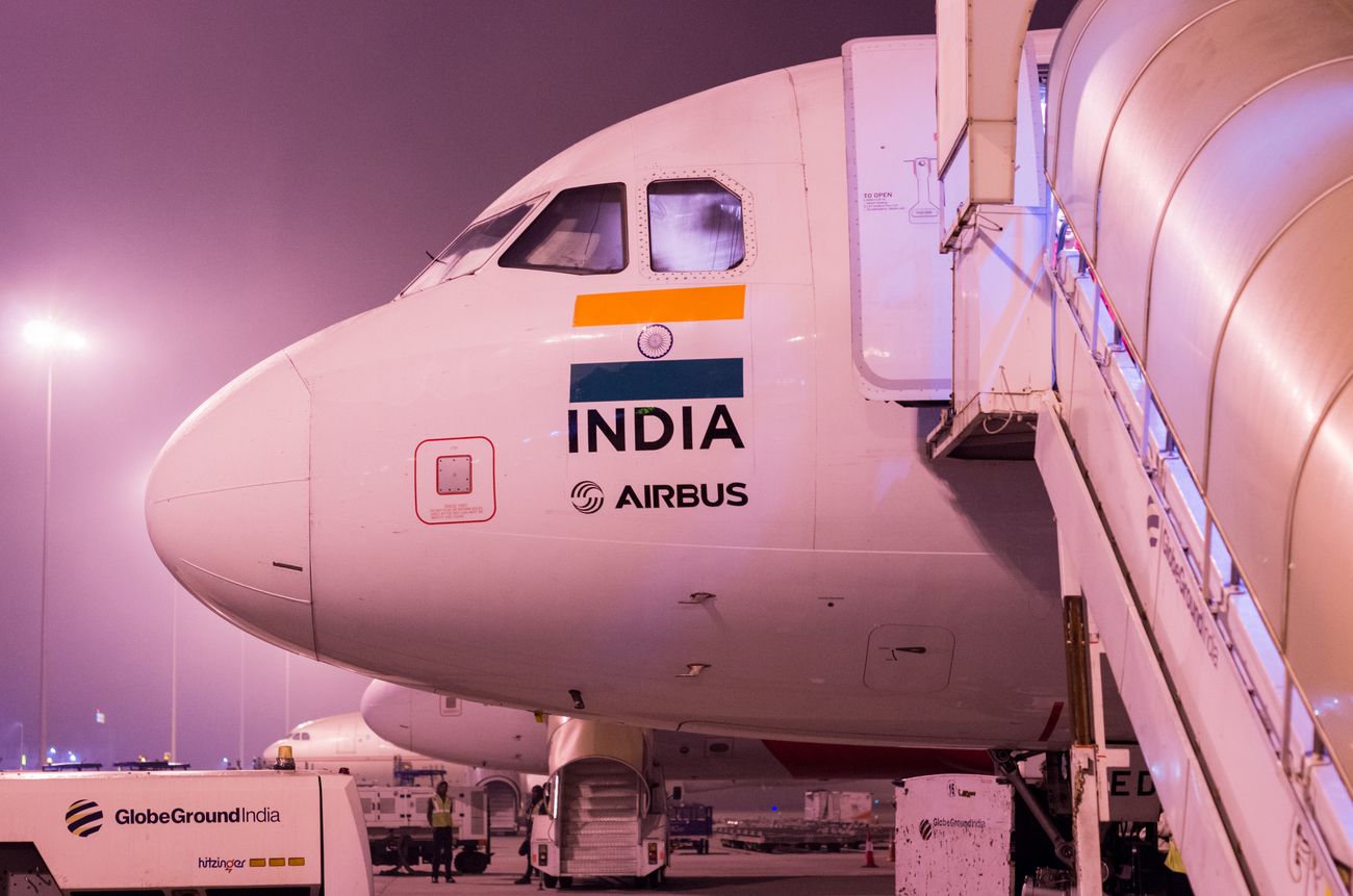 A flight boarding the passengers at Kempegowda International Airport. It is the third busiest airport by passenger traffic in India 