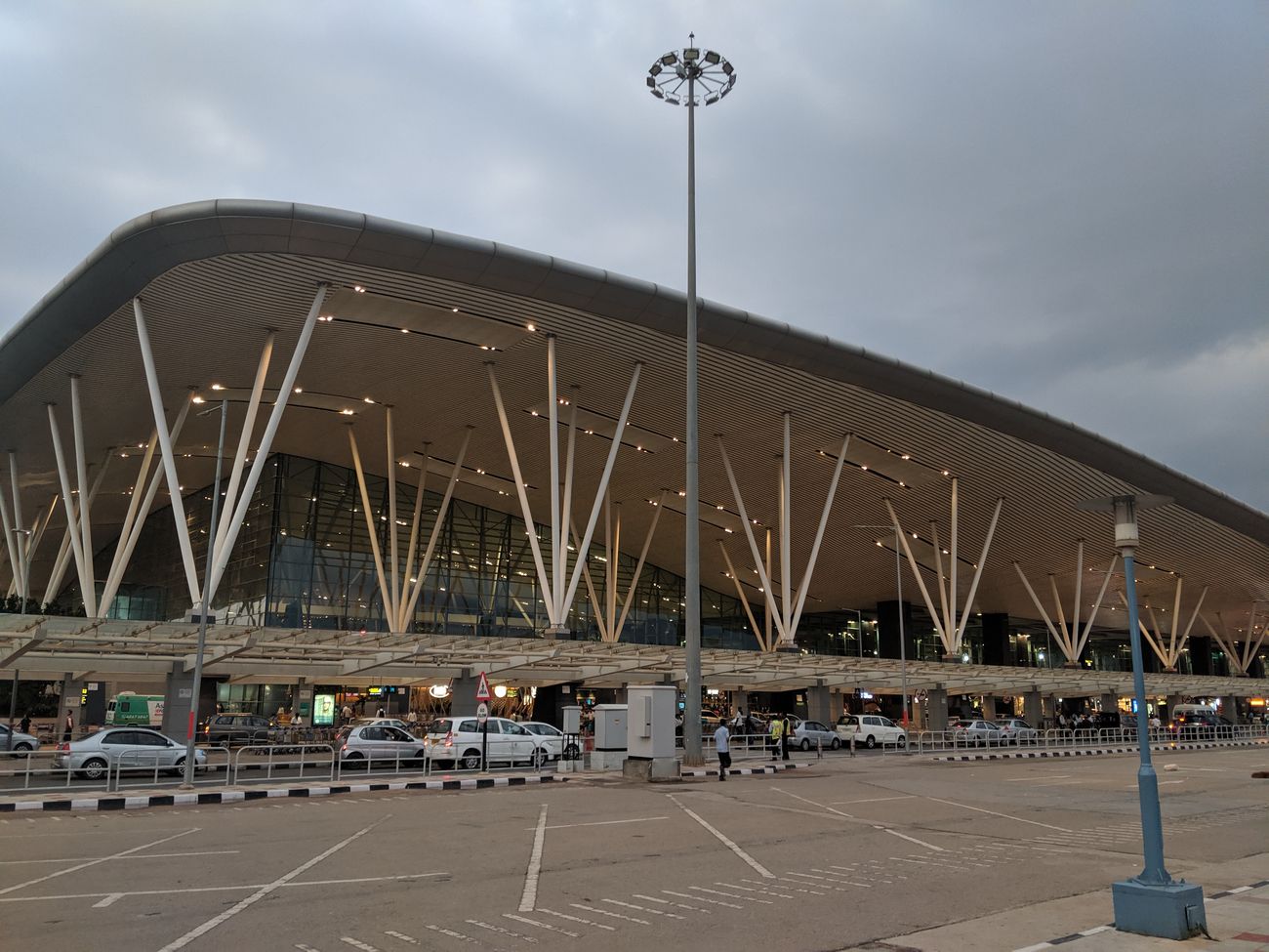 A grand view of Bangalore International Airport, officially known as Kempegowda International Airport 