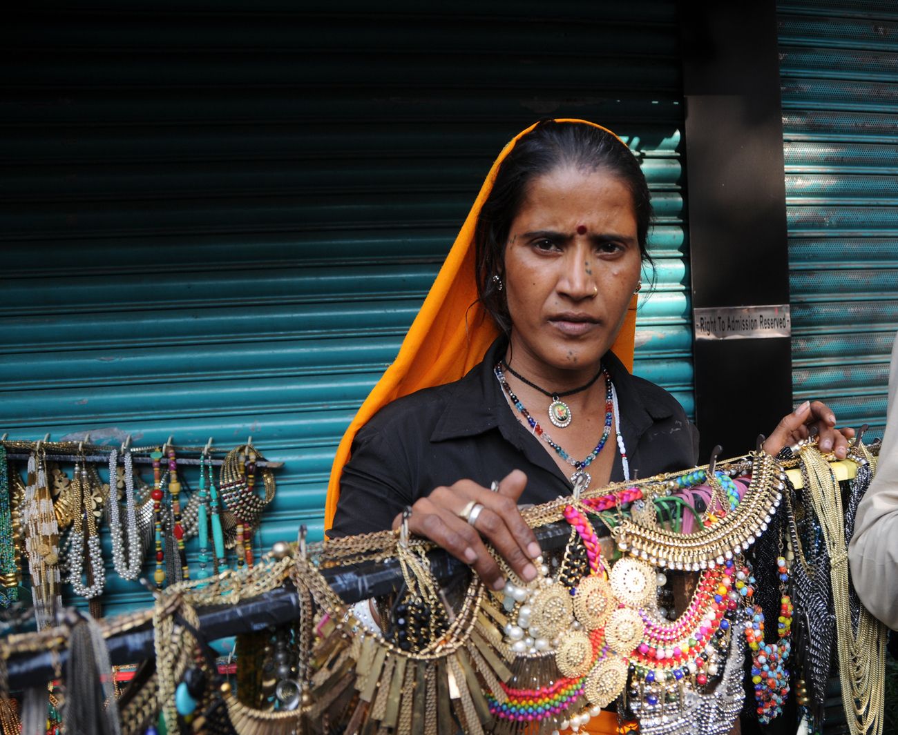 A woman sells gorgeous artificial jewellery such as necklaces, earrings et al. The annual Kala Ghoda Arts Festival is the most popular cultural festival and is well liked for its edgy installations, performances and discussions