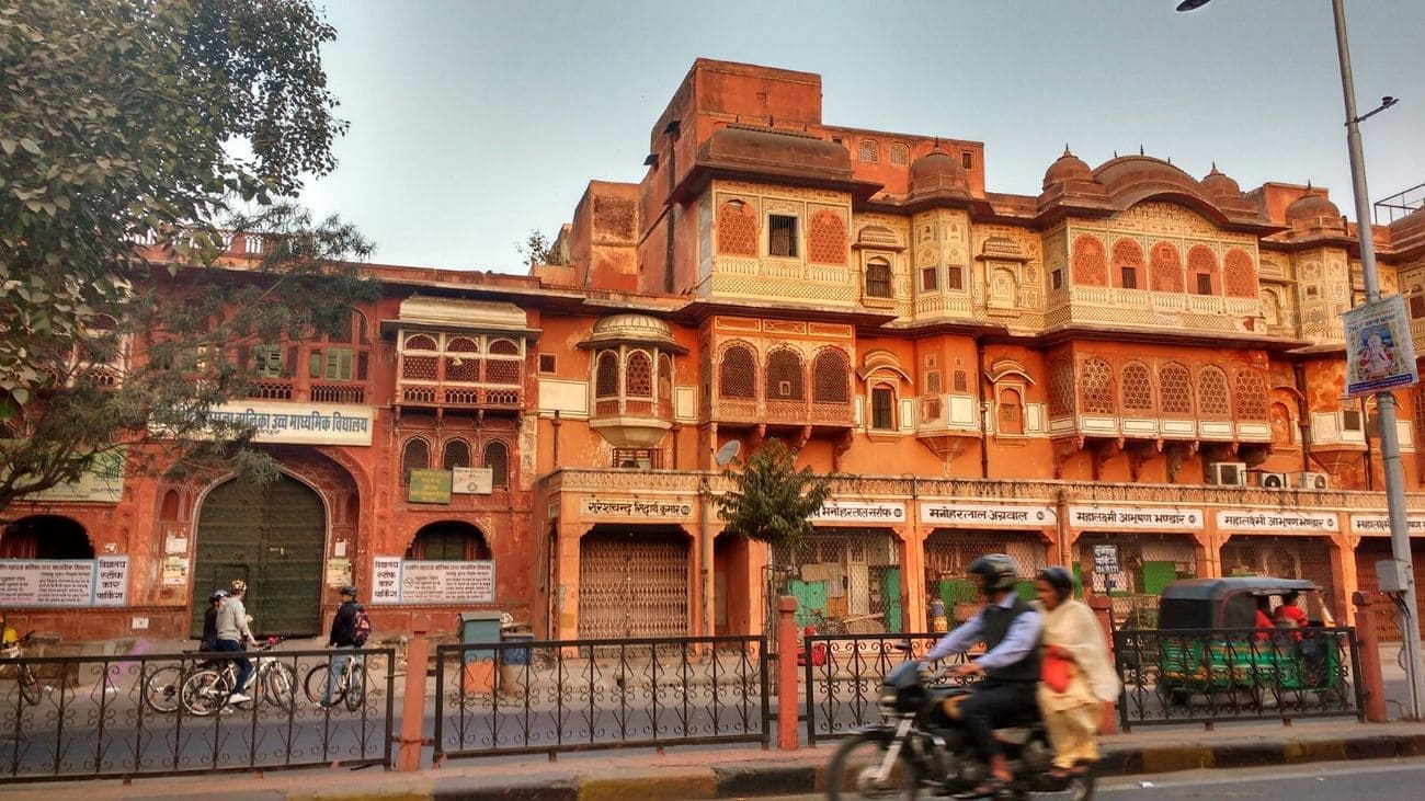 Old buildings in the city of Jaipur.