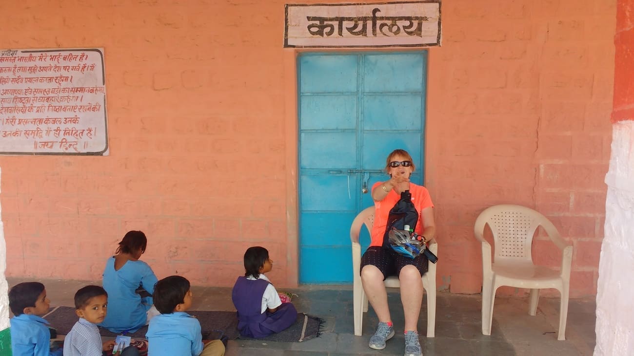 Visiting a local village school
