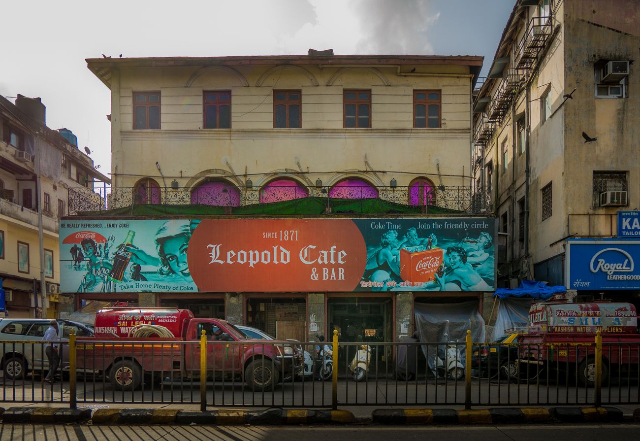 A century-old Leopold Cafe and Bar at Colaba, Mumbai is a popular hangout for both travelers and locals. The cafe was mentioned extensively in Gregory Robert's Novel 'Shantaram' © Snehal Jeevan Pailkar 