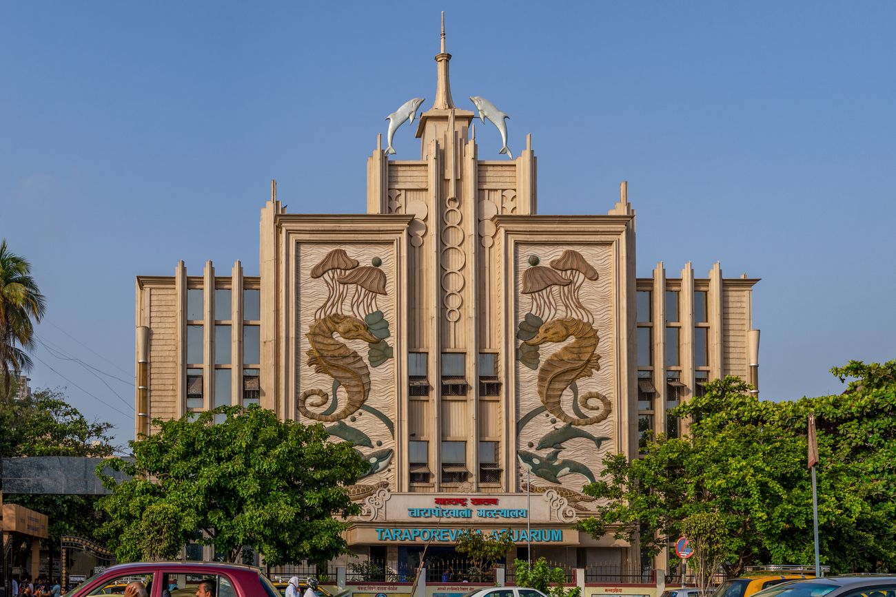 After Miami beach, Mumbai has the world's largest number of Art Deco buildings, including the Taraporevala Aquarium on Marine Drive 