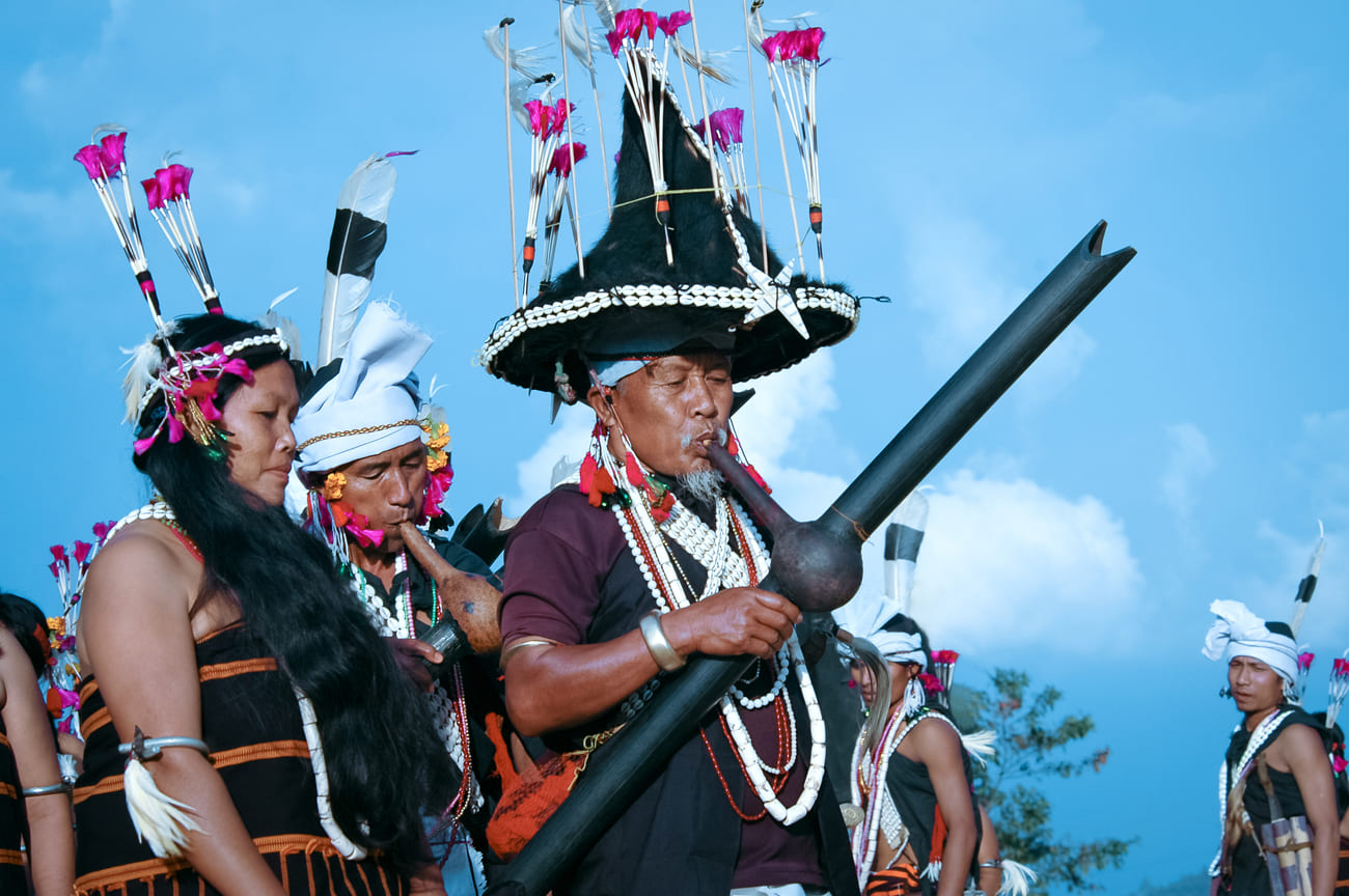 Gourds have been used to fashion different musical instruments by men of the Kuki Naga tribe 