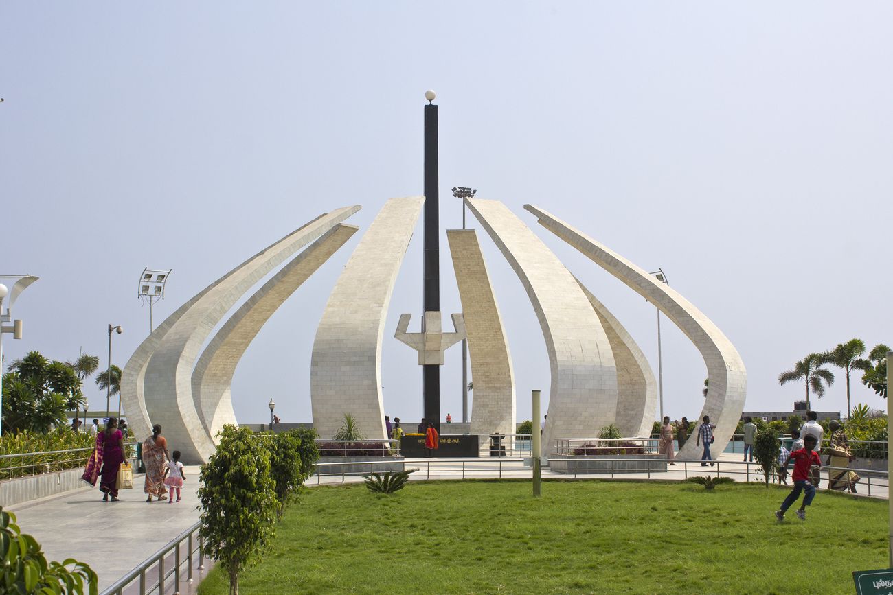 Impressive memorial to MG Ramachandran, the famous actor/producer, and later Chief Minister of Tamil Nadu