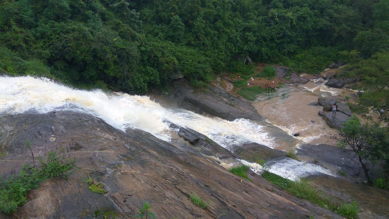 Looking down one of the many spectacular waterfalls in the Araku Valley