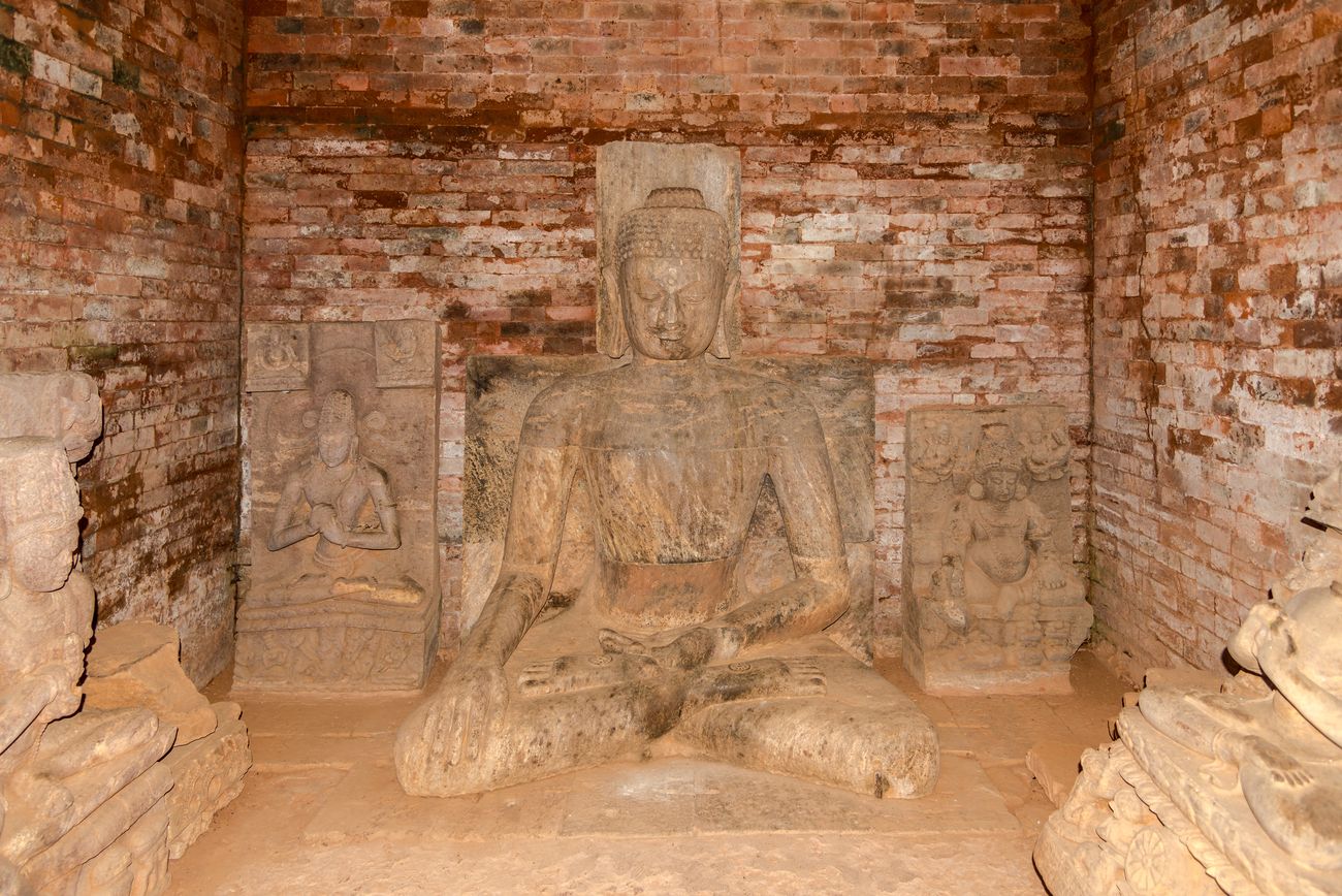 One of the many Buddha statues in Udayagiri Buddhist Complex of Odisha