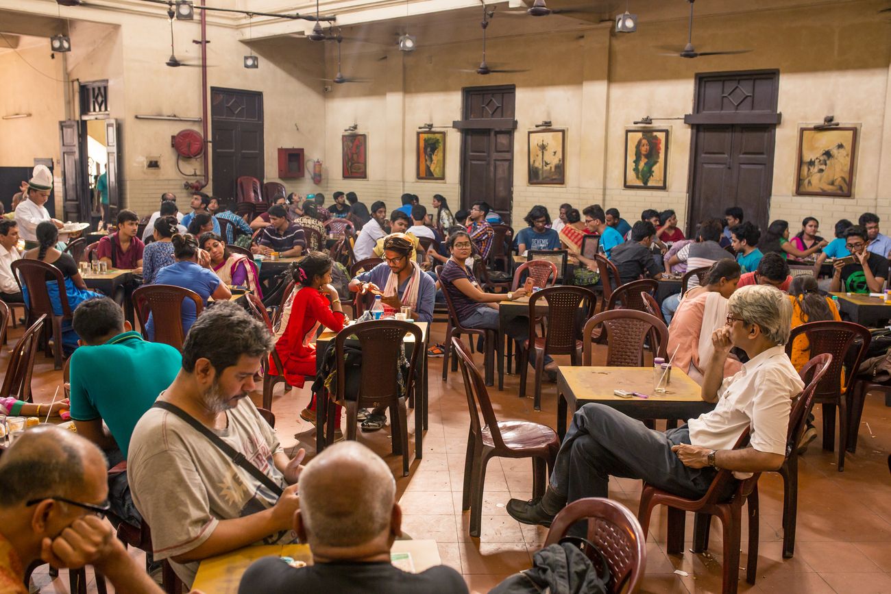 The iconic, ever-busy and popular Indian Coffee House in Kolkata that has welcomed fanatics for over seventy years