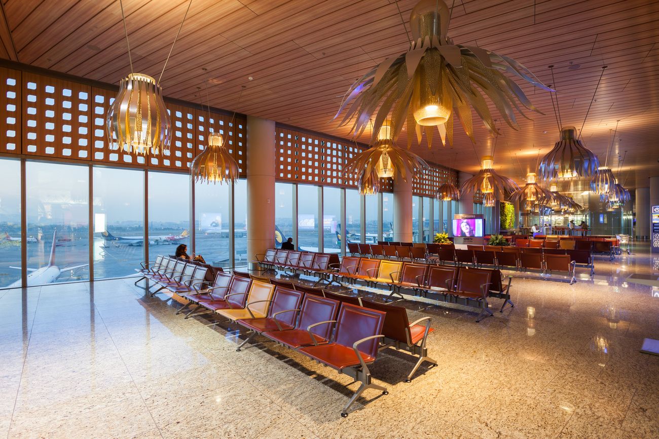 The ingenious Terminal 2 of Mumbai International Airport (BOM) was inaugurated in January 2014. It's a 4 storeyed building catering to about 40 million international and domestic passengers annually