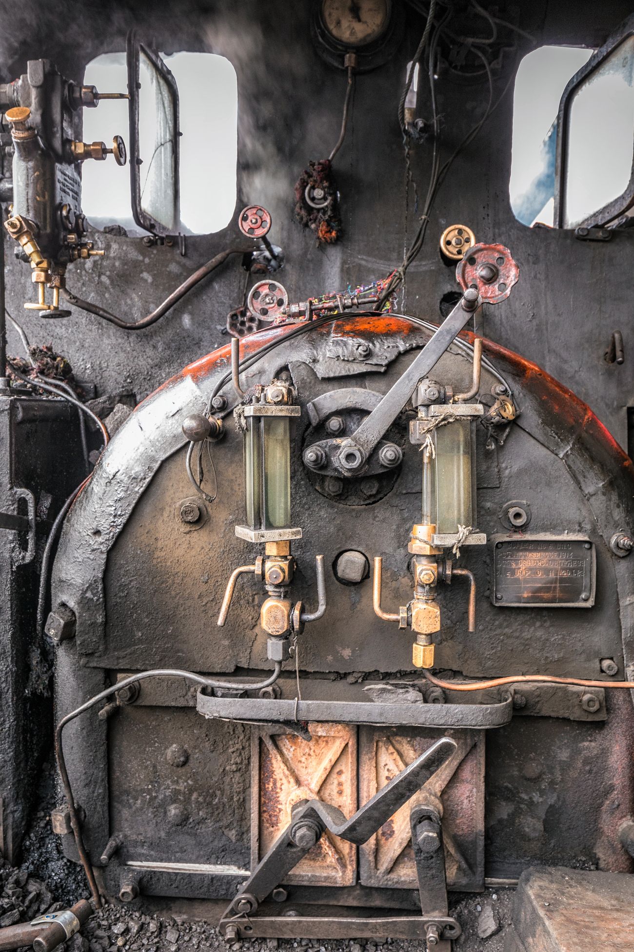 The train’s powerful controls