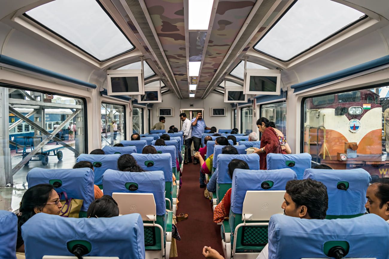 Vistadome coaches with glass roofs offer breathtaking views during a trip through the scenic Araku Valley