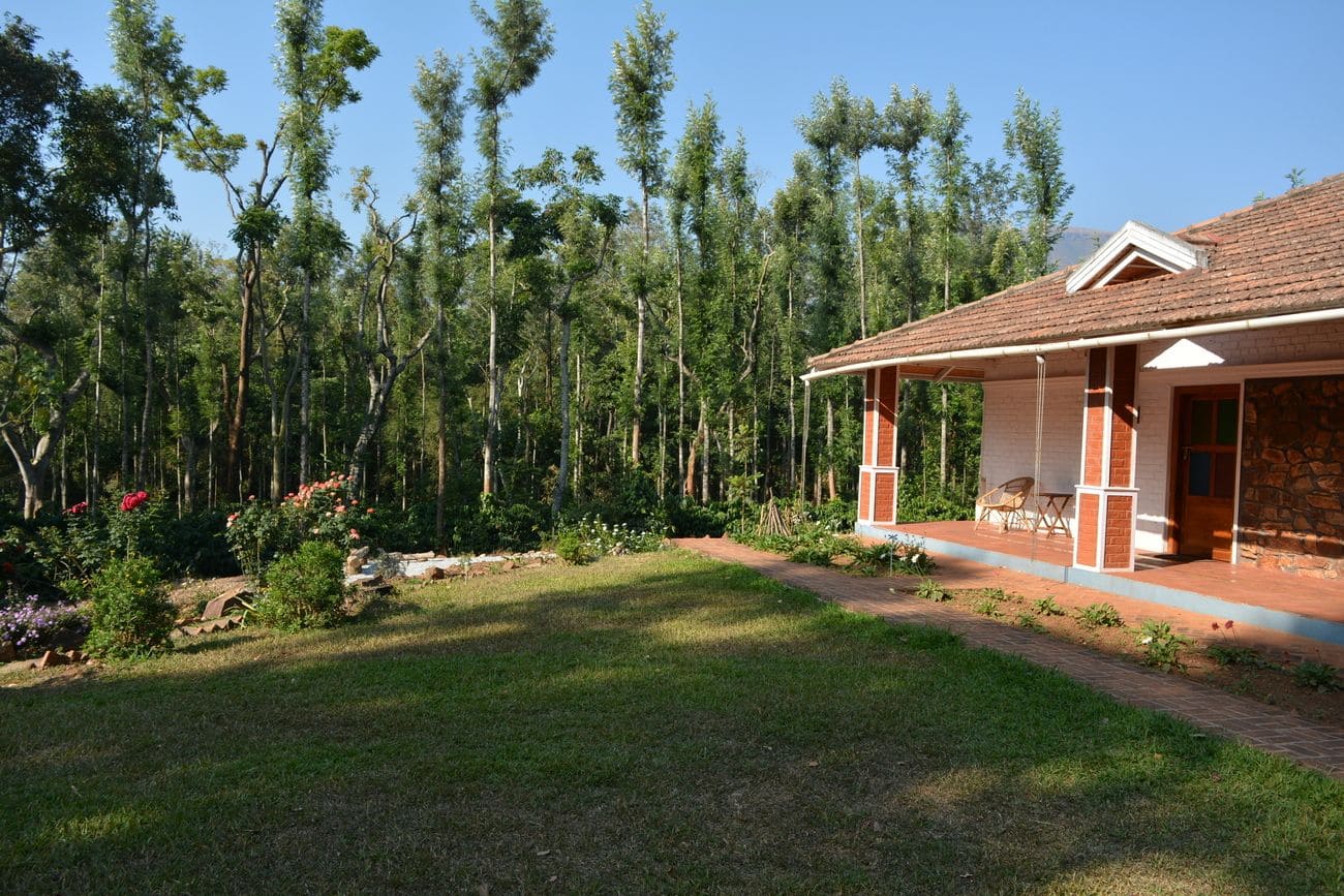 resort surrounded by a plantation farm in Chikmagalur