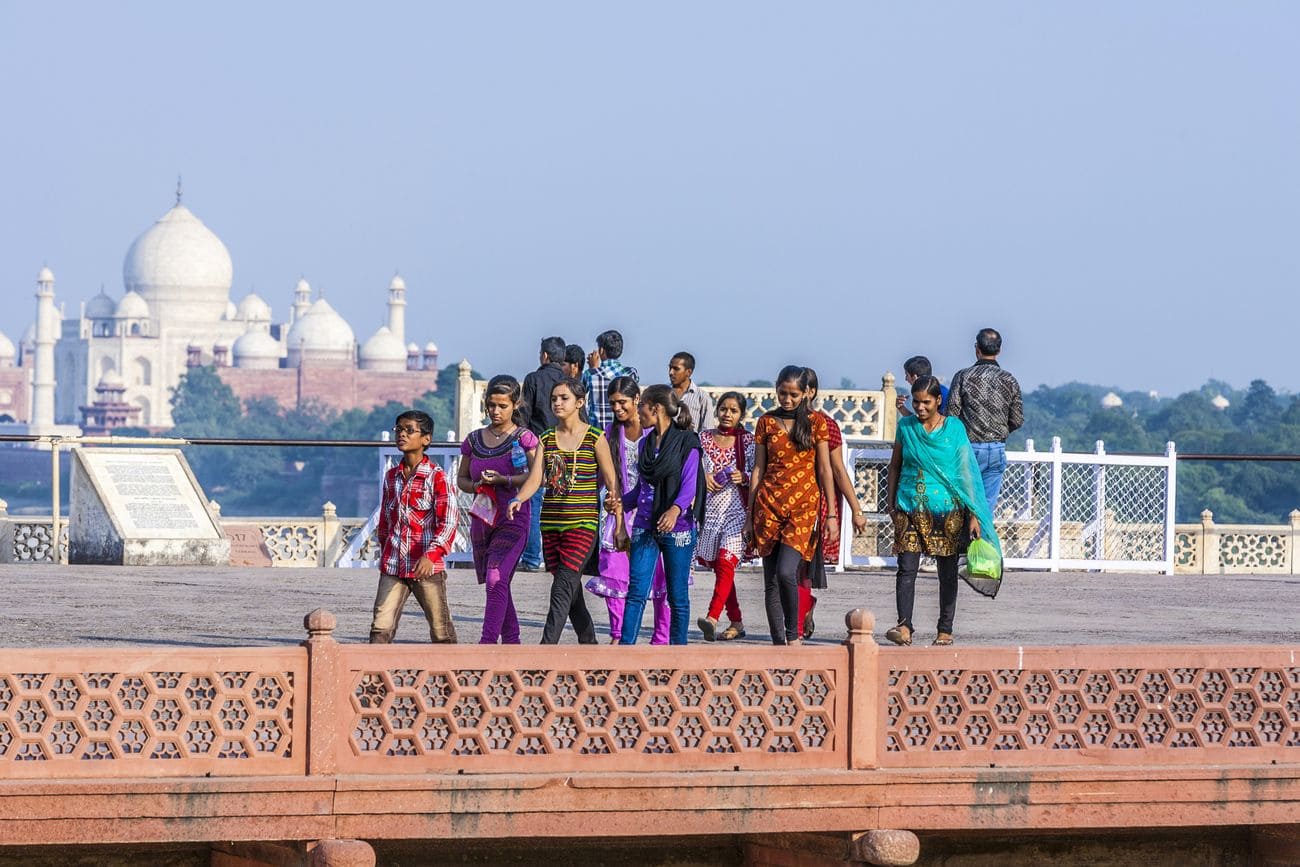 the Red Fort in Agra