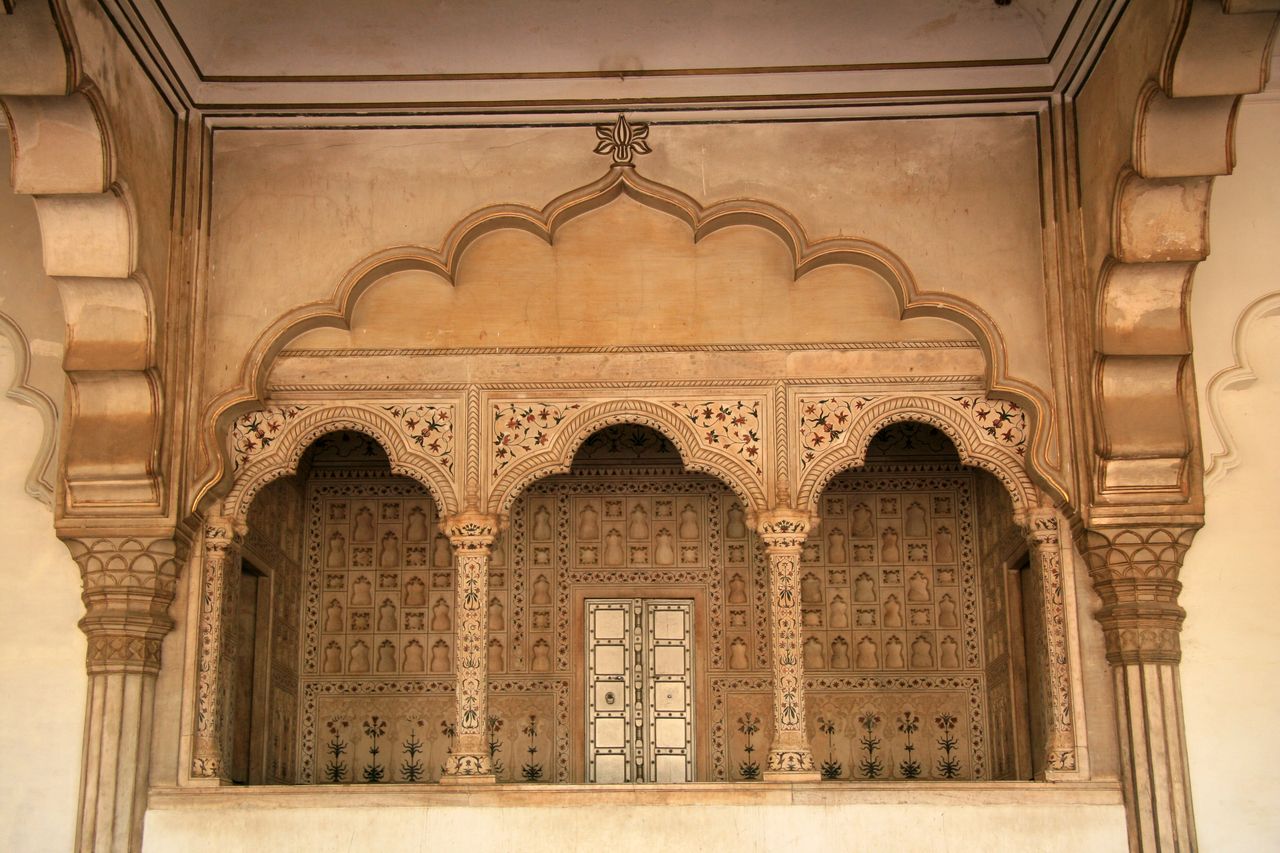 The Peacock Throne in agra fort