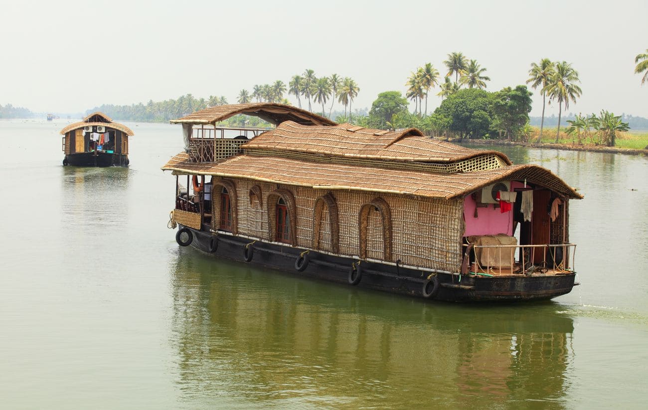 houseboat at the backwaters of Kerala.
