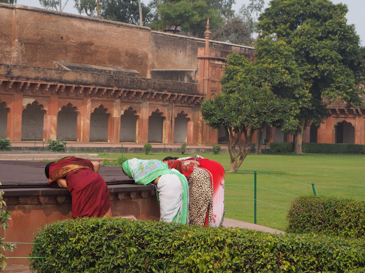 Local visitors in agra fort