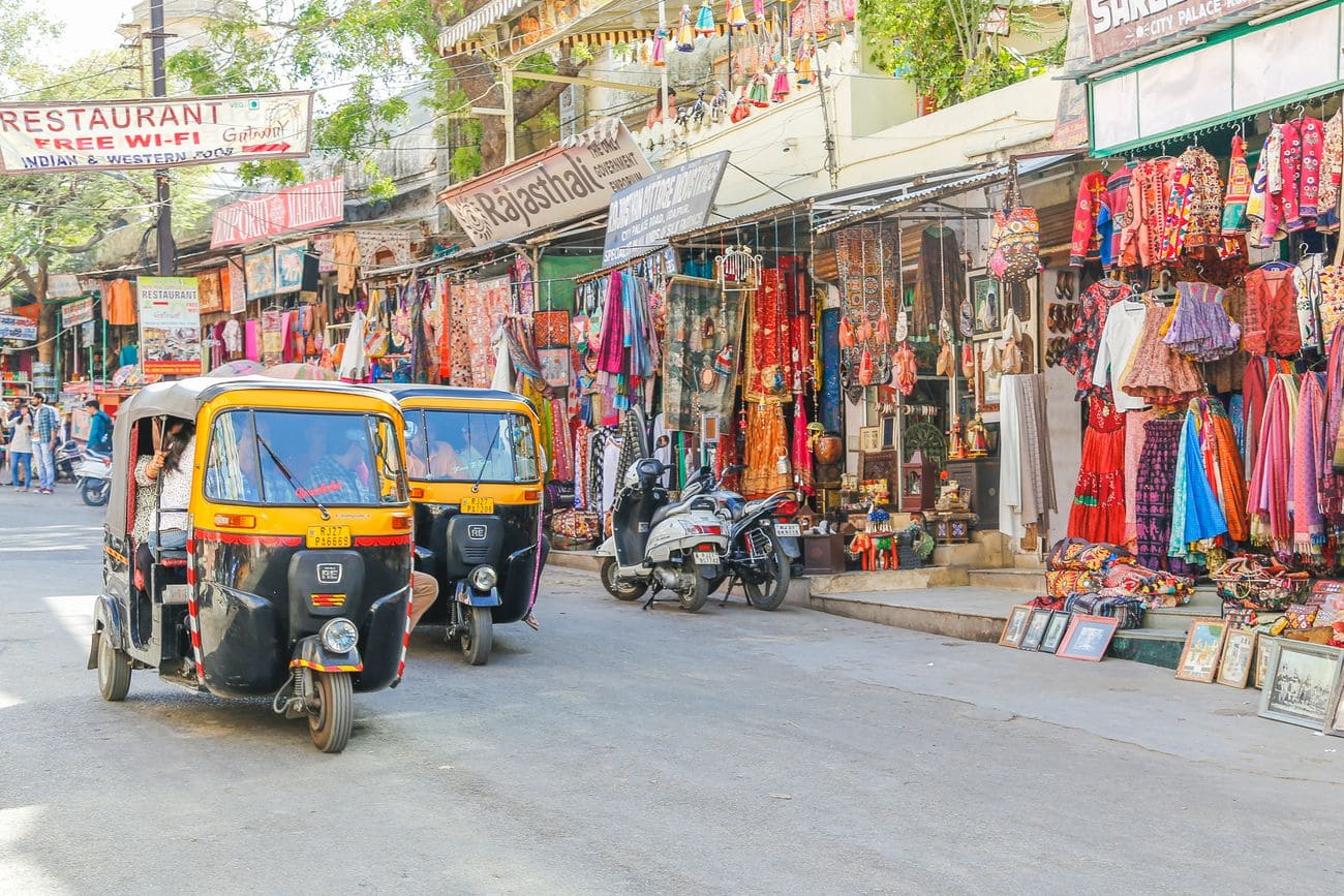 street market in the city of Udaipur