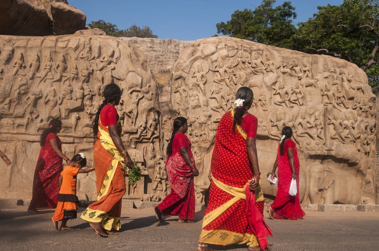 the Mahabharata and is a UNESCO Heritage site in Mahabalipuram, Tamil Nadu,