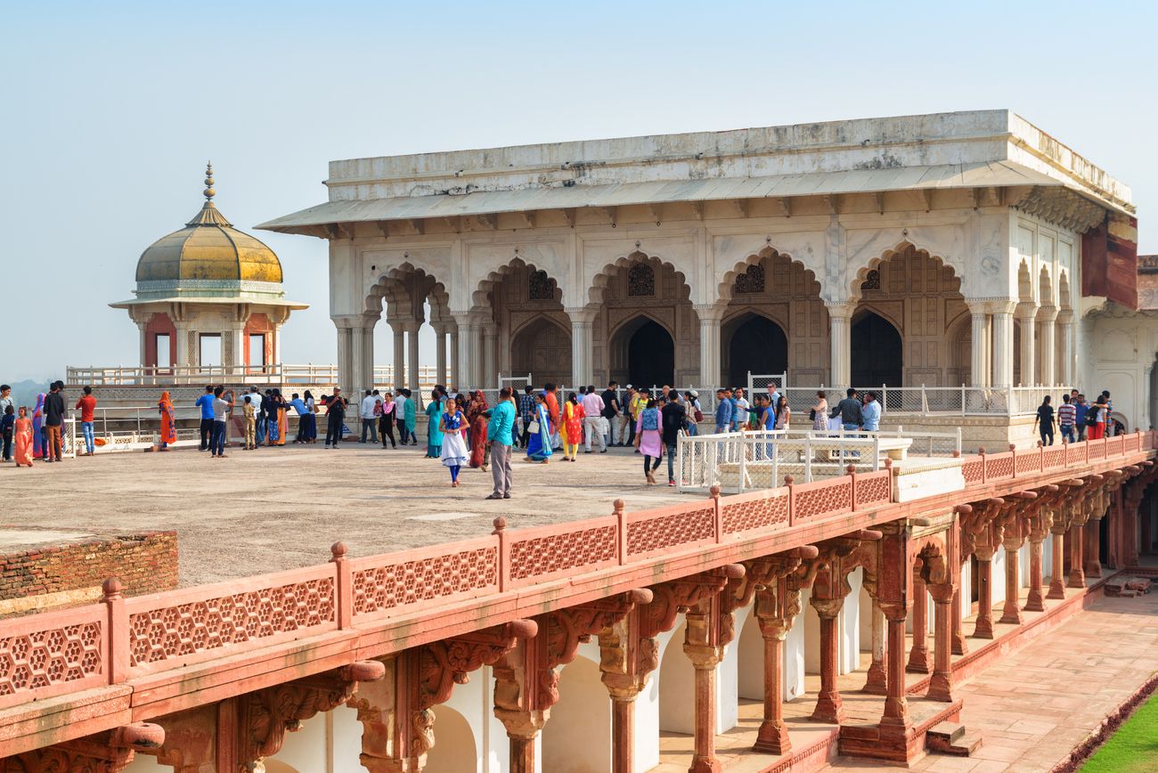 courtyard of private hall in agra fort