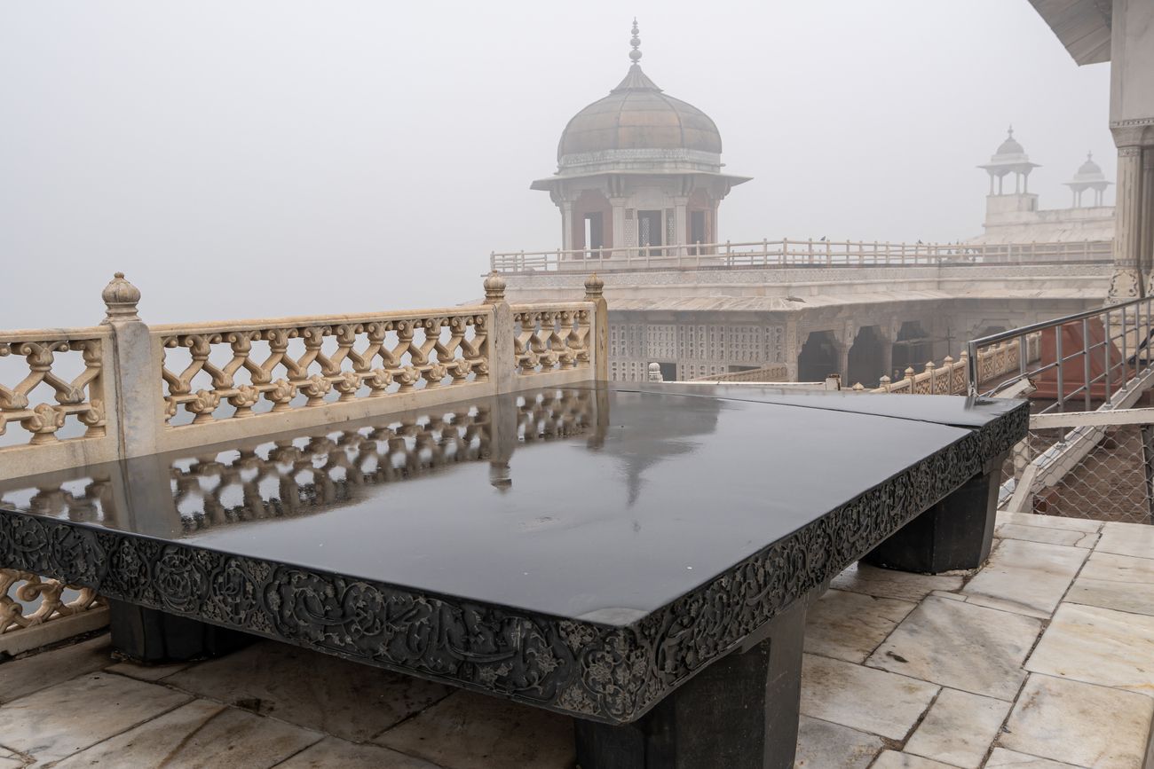 Takht-i-Jahangir, the throne of the Mughal Emperor Jahangir in Agra fort