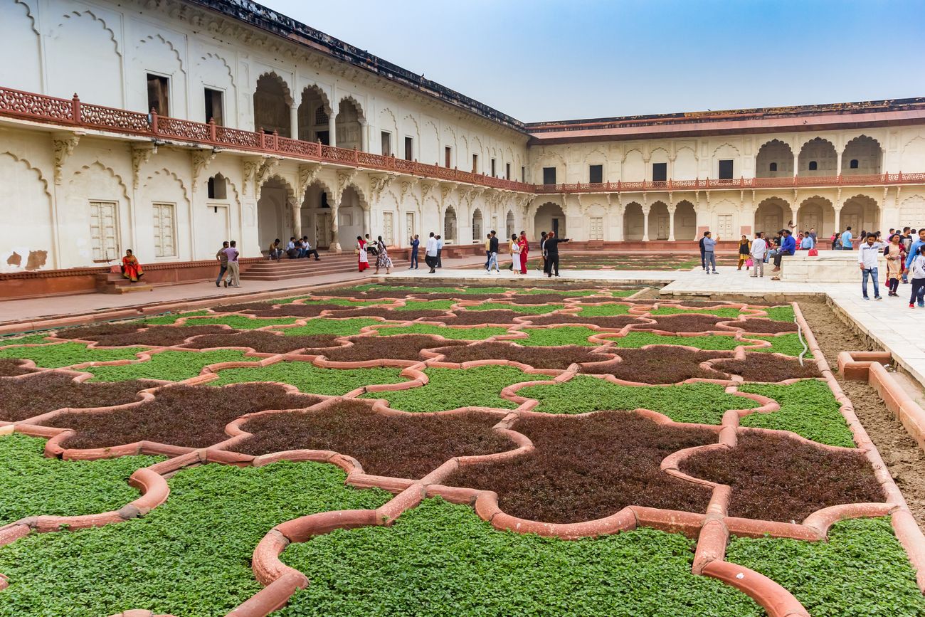 The Anguri Bagh gardens in agra fort