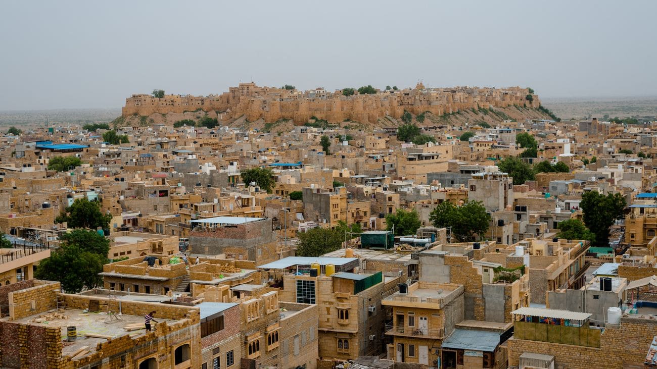 of the city of Jaisalmer, also known as “The Golden City”,