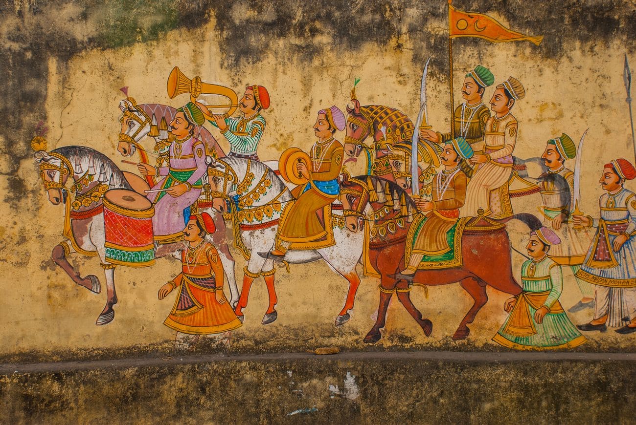traditional style wall painting in udaipur