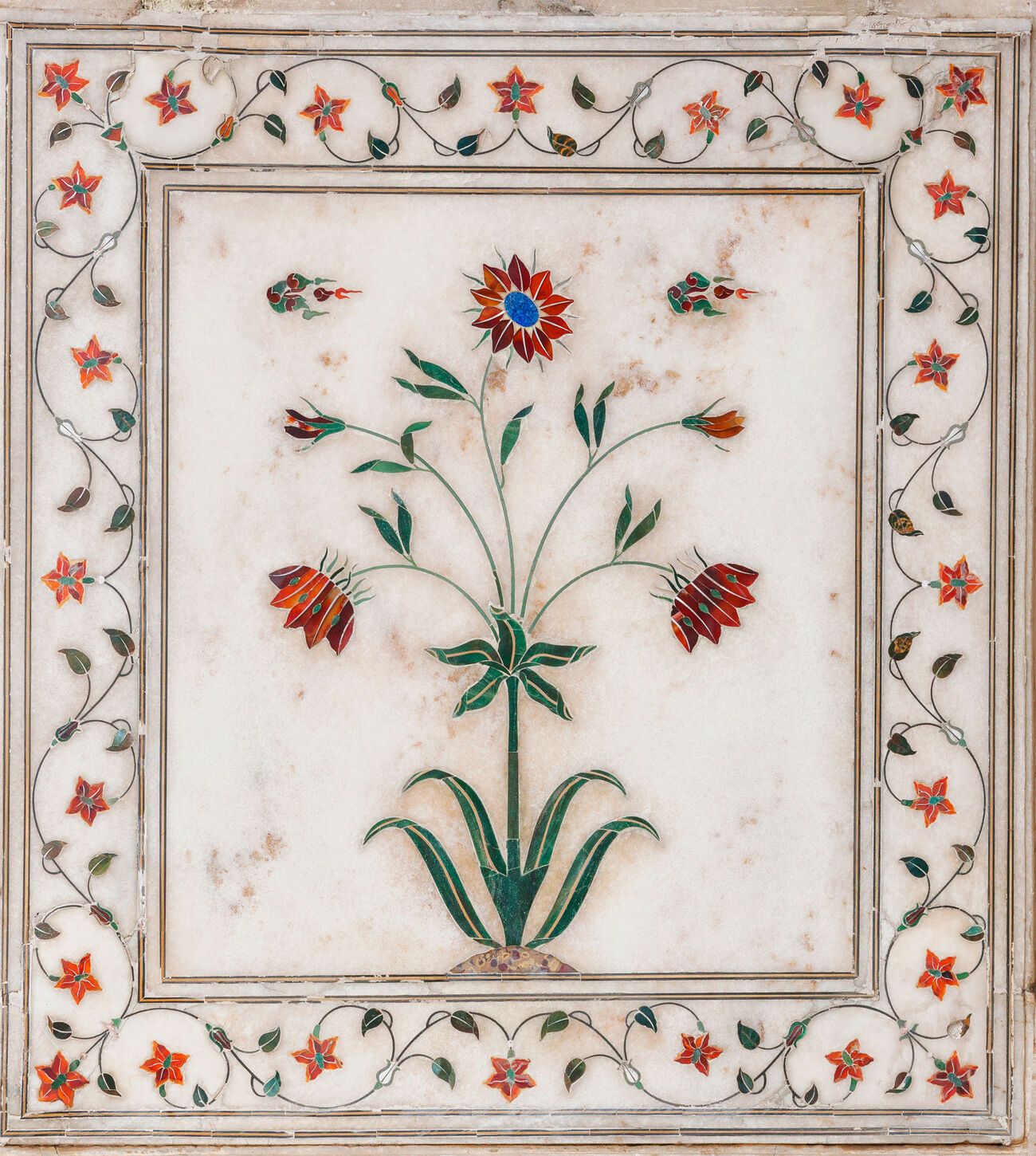 inlay marble work diwan i aam red fort agra