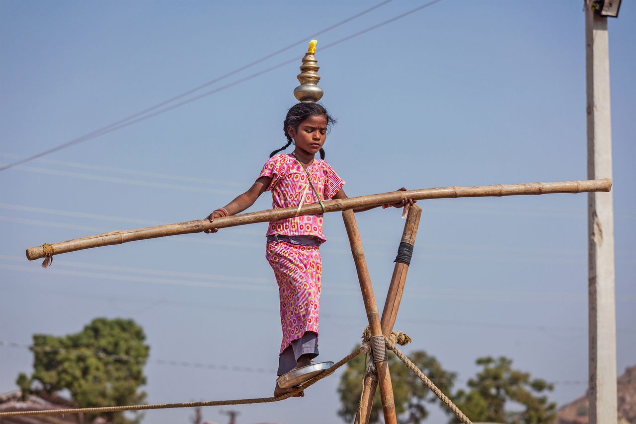 rope performance pushkar anuual camel fair