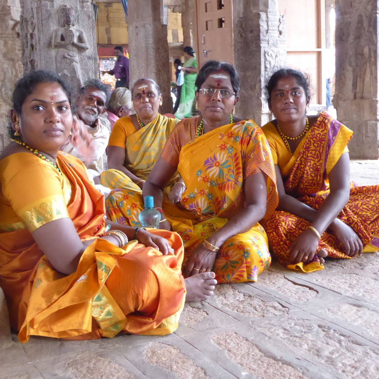 Indian women in the Temple