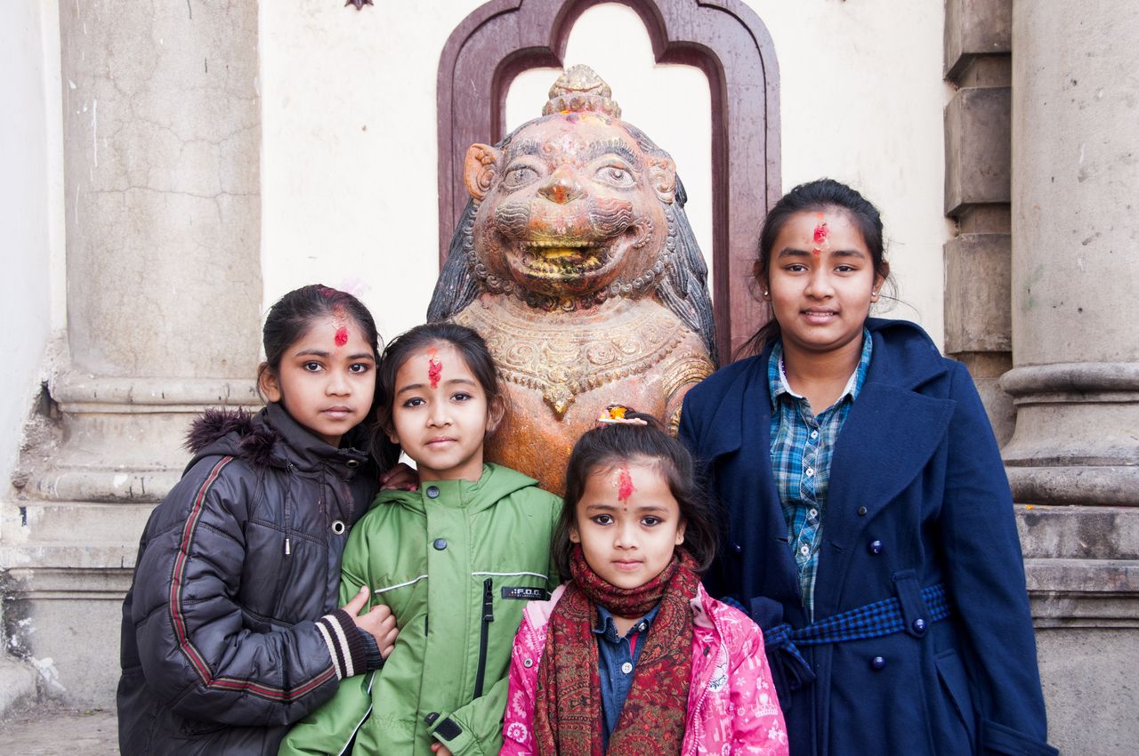 Pilgrims at Pashupatinath Temple kathmandu