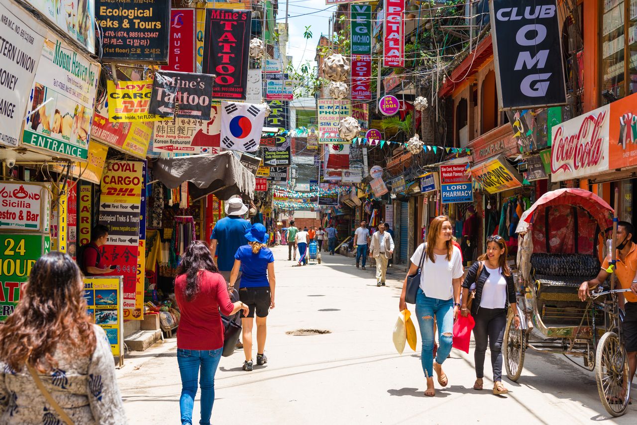 Street view in Thamel kathmandu