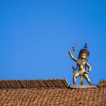 statue of Hanuman atop the Hanuman Dhoka