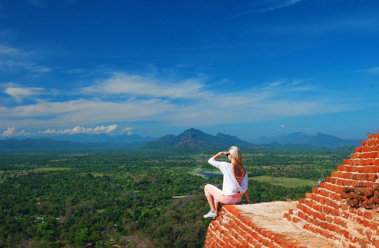 tourist enjoy Sigiriya View Sri Lanka