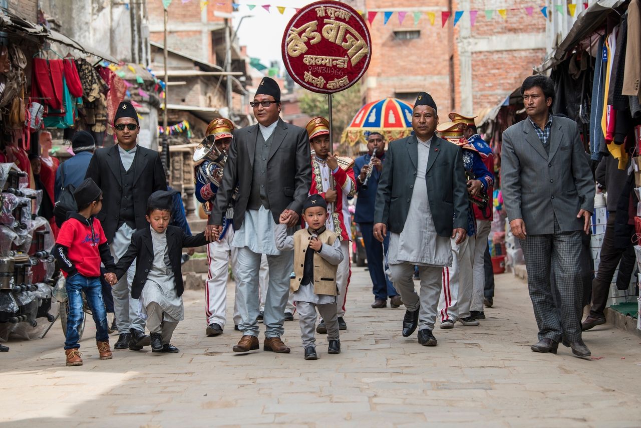 wedding procession Patan Durbar Square kathmandu