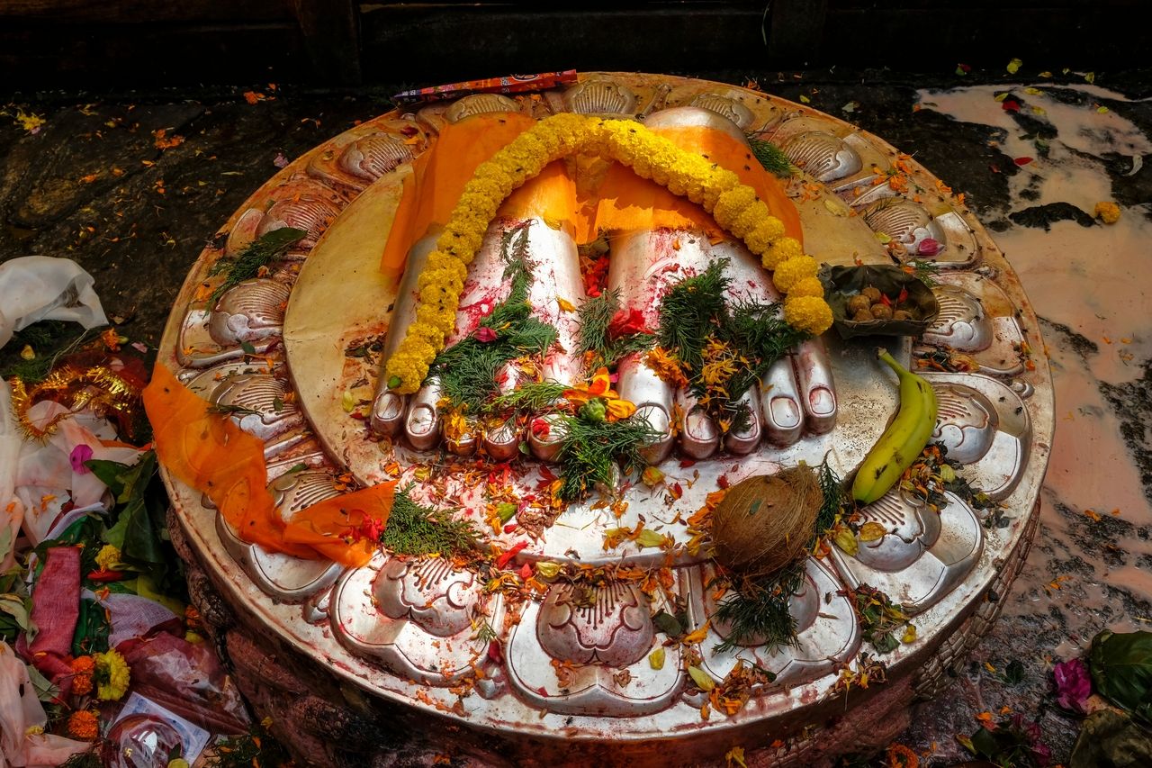 Feet of Vishnu Budhanilkantha