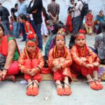 many little girls dress up as the Living Goddess Kumari kathmandu