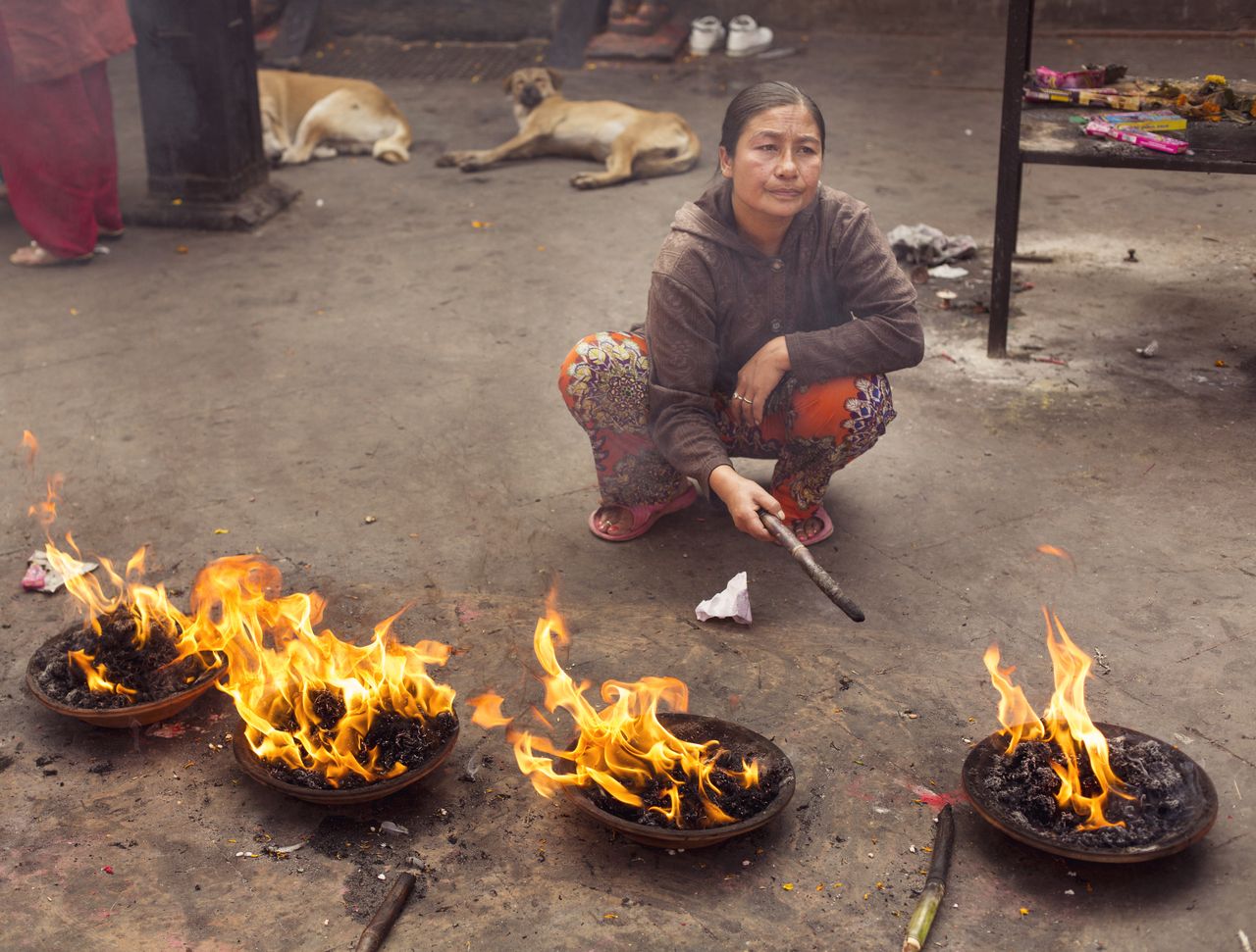 Traditional Ceremony in a Temple in Kathmandu
